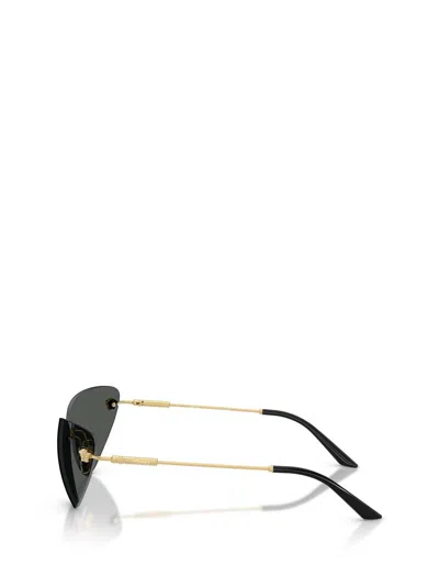 Versace 64mm Oversize Rimless Gradient Cat Eye Sunglasses In Gold
