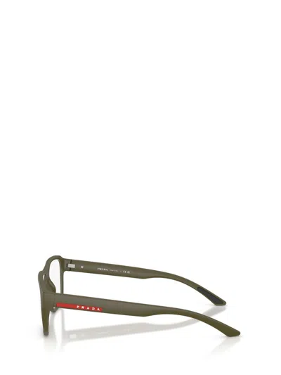 Prada Linea Rossa 52mm Irregular Optical Glasses In Green