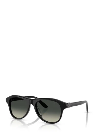 Brunello Cucinelli Acetate Round Sunglasses In Black