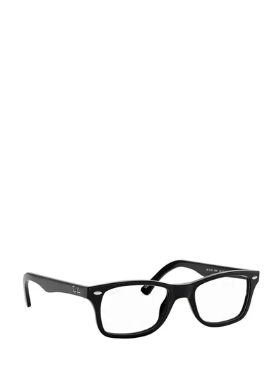 Ray Ban 53mm Square Optical Glasses In Black