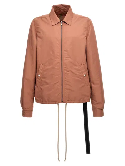 Rick Owens Drkshdw 'adjustable Hem' Snap Button Pockets Jacket In Pink