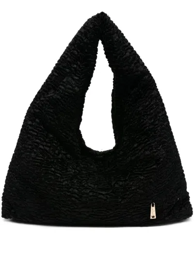 La Milanesa Medium Shoulder Bag Triangular Shape In Black