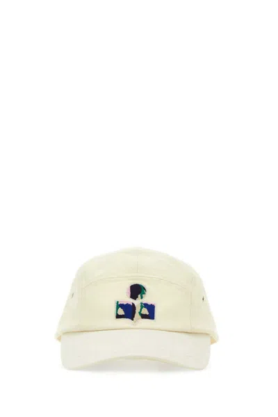 Isabel Marant Tedji Cotton Baseball Cap With Curved Visor In White