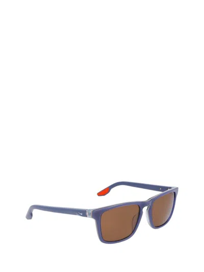 Nike Eclipse Rise Rectangular Frame Sunglasses In Blue