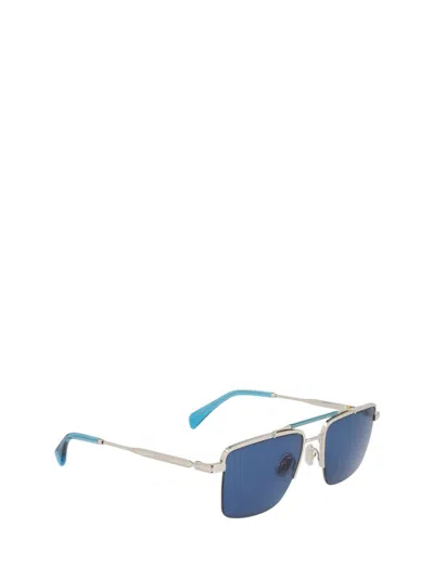 Paul Smith Landor 55mm Rectangular Sunglasses In Silver