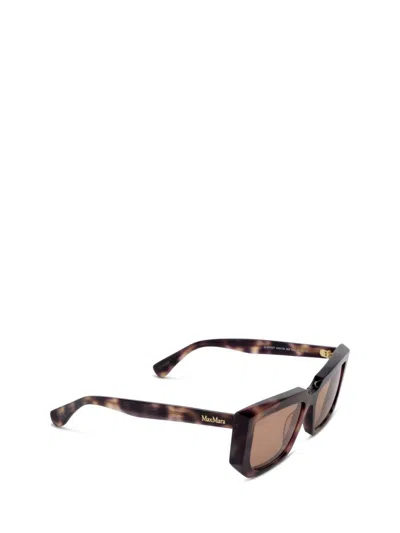 Max Mara Rectangular Frame Sunglasses In Brown