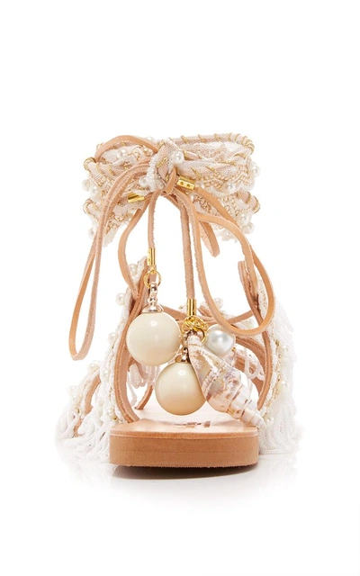 Shop Elina Linardaki Ever After Decorated Sandal