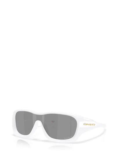 Oakley Full Rim Rectangular Sunglasses In White