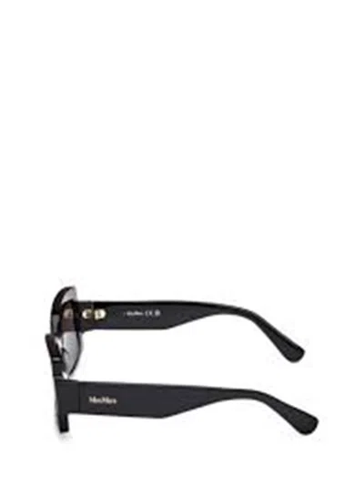 Max Mara Lee-3 Acetate Rectangular Sunglasses In Black