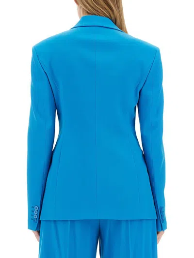 Attico Blue Single-breasted Blazer In Blue