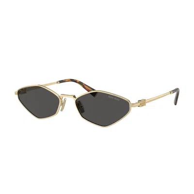 Miu Miu 0mu 56zs Miu Regard Zvn5s0 Gold Sunglasses