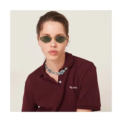 Miu Miu 0mu 56zs Miu Regard Zvn5s0 Gold Sunglasses