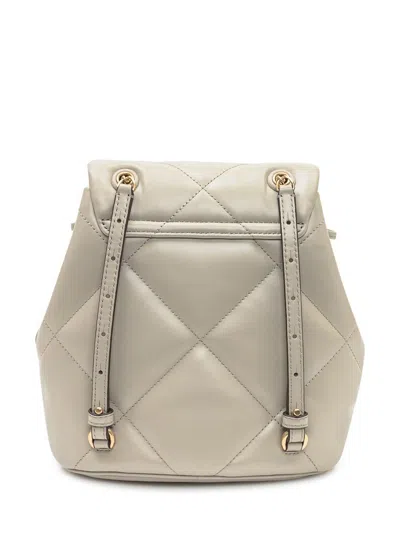 Tory Burch Quilted Backpack With Adjustable Shoulder Straps In Gray