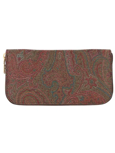 Etro Arnica Wallet In Brown