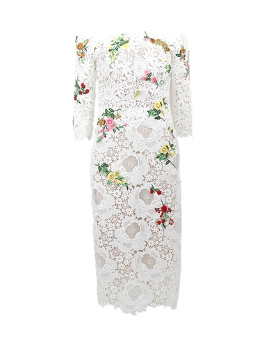 Shop Monique Lhuillier Off Shoulder Dress In White