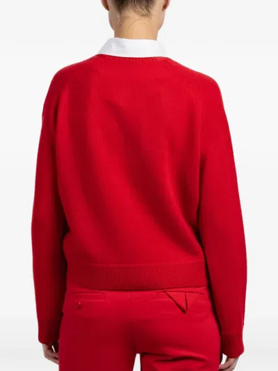 Dorothee Schumacher Cardigan With Contrast Collar In Red