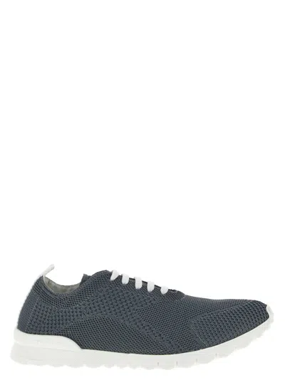 Kiton Fits Mesh Sneakers Pull Tab Rubber Sole In Gray