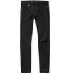 SAINT LAURENT SKINNY-FIT 15CM HEM DISTRESSED RAW STRETCH-DENIM JEANS