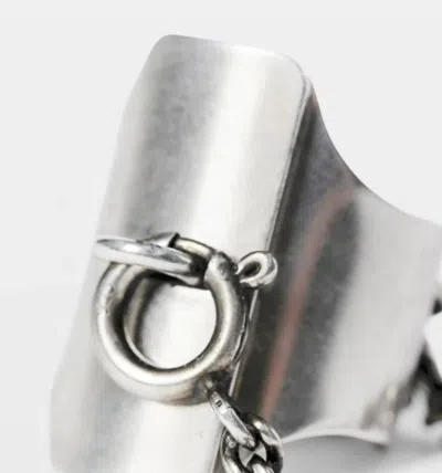 Ann Demeulemeester Chain Ring In Gray