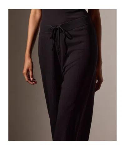 James Perse Drawstring Track Pants In Black