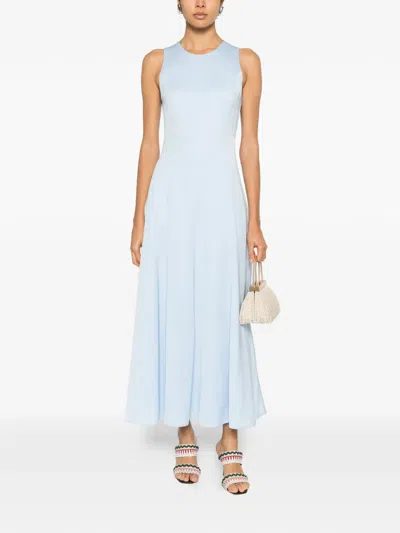 Maje A-line Midi Dress In Blue