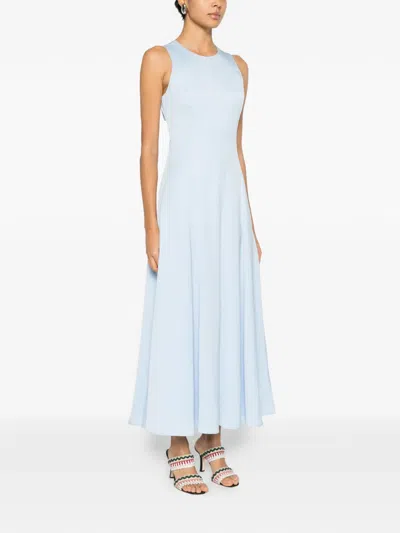 Maje A-line Midi Dress In Blue