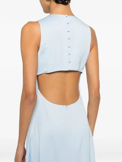 Maje A-line Midi Dress In Blue