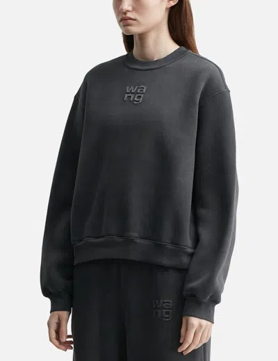 Alexander Wang T Crewneck Sweatshirt With Hotfix Logo