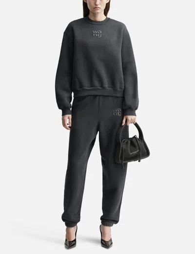 Alexander Wang T Crewneck Sweatshirt With Hotfix Logo