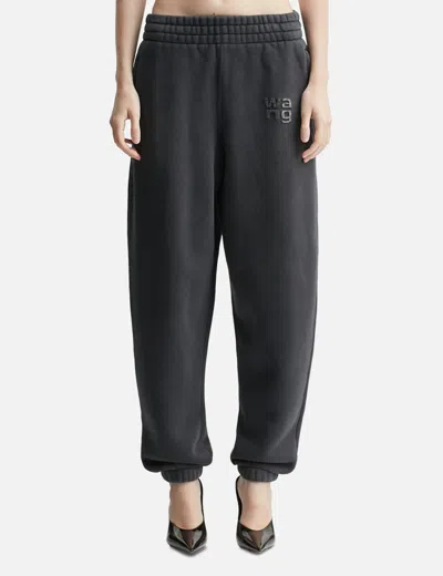 Alexander Wang T Sweatpant With Hotfix Logo In Gray