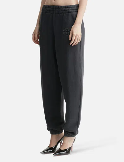 Alexander Wang T Sweatpant With Hotfix Logo In Gray