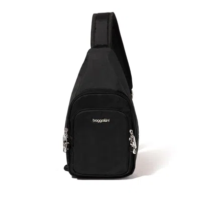 Baggallini Securtex Anti-theft Daytripper Sling Bag In Black
