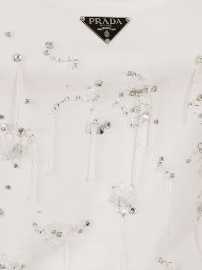 Prada Embellished Vest In Multi