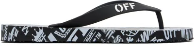 Off-white Logo-print Flip-flops In Black