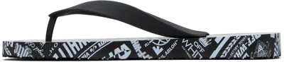 Off-white Logo-print Flip-flops In Black