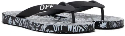 Off-white Logo-print Flip-flops In Black