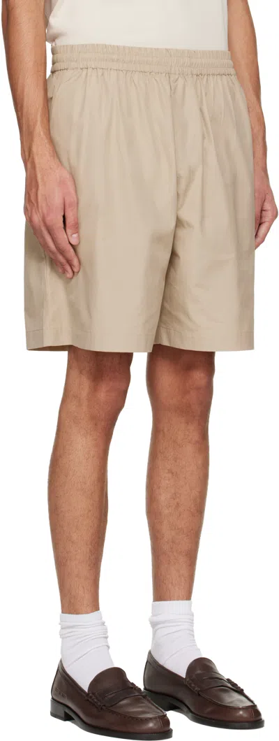 Apc Beige Organic Cotton Shorts In Neutral