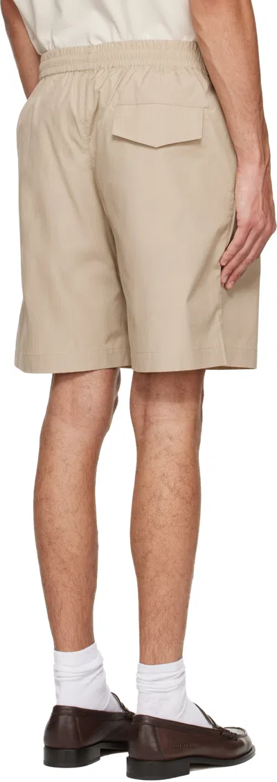Apc Beige Organic Cotton Shorts In Neutral