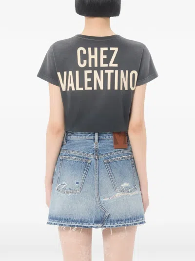 Valentino Womens Nero Betulla Printed Short-sleeves Cotton-jersey T-shirt In Black