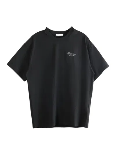 Givenchy Front Stamp-style Graphic Print T-shirt In Black