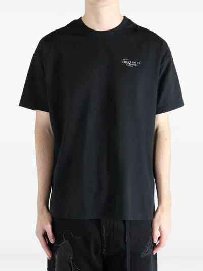 Givenchy Front Stamp-style Graphic Print T-shirt In Black