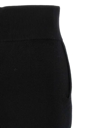 Perfect Moment Womens Black Chalet Wide-leg Knitted Merino-wool Trousers