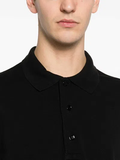 Tom Ford Mens Black Short-sleeve Lyocell-cotton Piquet Polo Shirt In Black