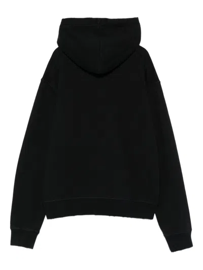 Dsquared2 Cotton Hoodie With Logo And Drawstring In Black