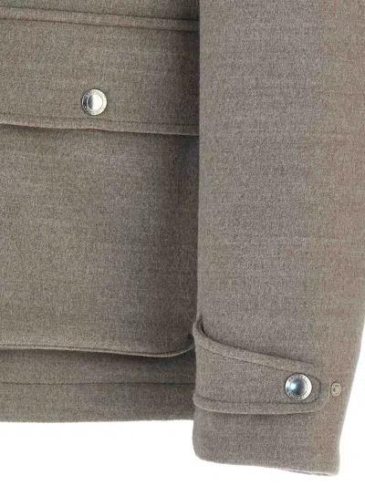 Brunello Cucinelli Wool Jacket In Brown