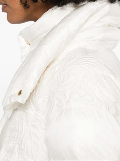 Ermanno Firenze High-neck Puffer Jacket In White