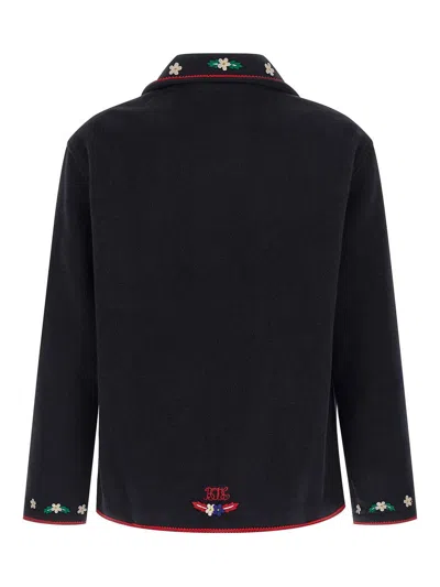 Bode Carroll Embroidered Wool Jacket In Blue