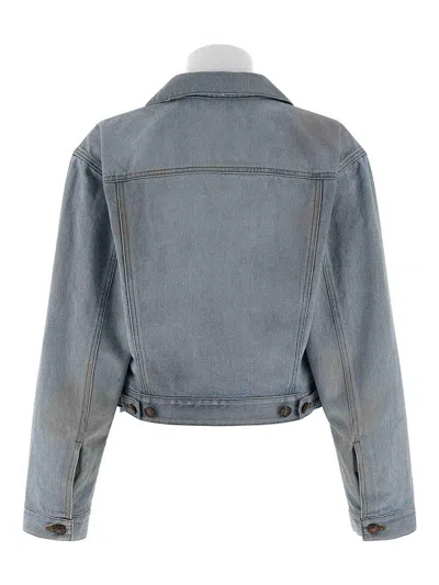 Balenciaga Double Layer Jacket Puffer Jackets Light Blue In Blue