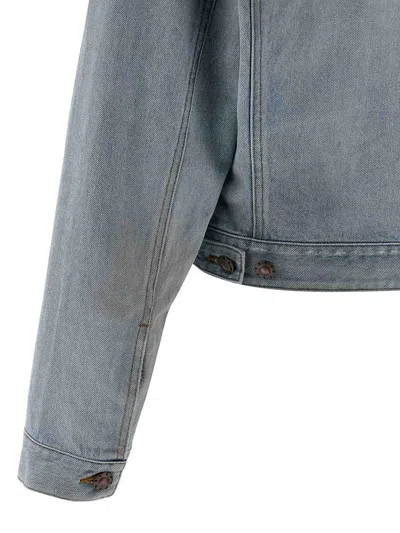 Balenciaga Double Layer Jacket Puffer Jackets Light Blue In Blue