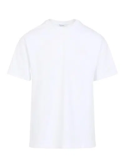 Givenchy Men White Crew Neck T-shirt With Logo On Front And Back In Cotton Man In Multi